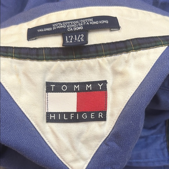 Tommy Hilfiger Vintage Blue Button-Down Shirt - Picture 4 of 4